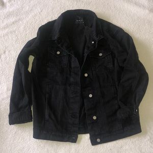 NWT BraveSoul Oversized Black Denim Jacket Size L.